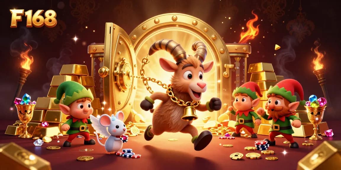 Experience thrilling moments at F 168's holiday-horror casino with Krampus, an angel mouse, and mischievous elves.