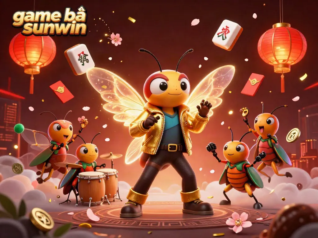 Experience game bài sunwin with vibrant characters and festive elements immersing players in action.