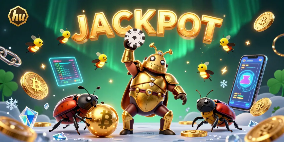 Bet cược hu với bọ hung và vụ nổ jackpot nổi bật trong không gian ảo.