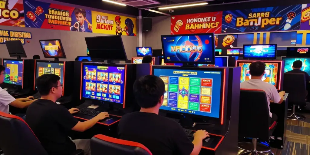 Engaging gaming atmosphere at https://da88z.net/ with players enjoying colorful slot games.