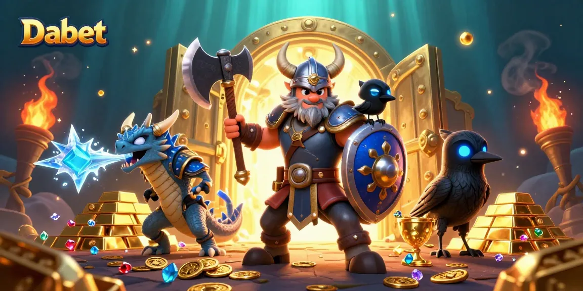 Engage with Dabet's dynamic gaming adventure featuring thrilling treasures and heroic characters.