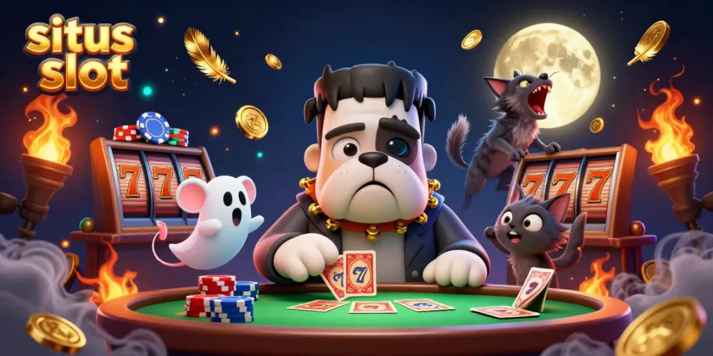 Engage with situs slot's thrilling atmosphere featuring vibrant characters and lively game elements.