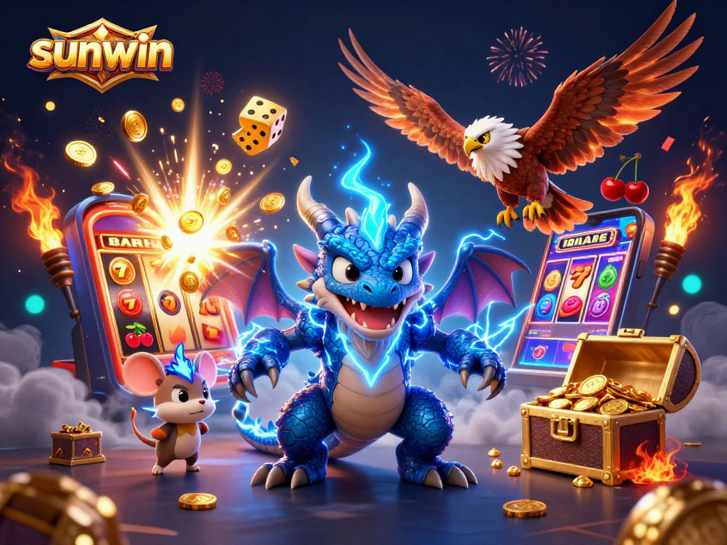 Engage with vibrant sunwin slots infused with magic and excitement in this thrilling casino scene.