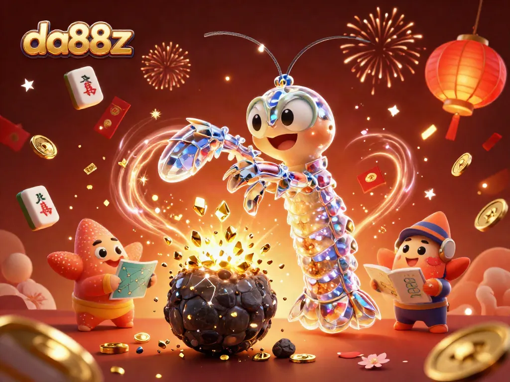 Experience thrilling wins with da88z, where a galactic samurai bursts through an asteroid amidst a festive casino scene.