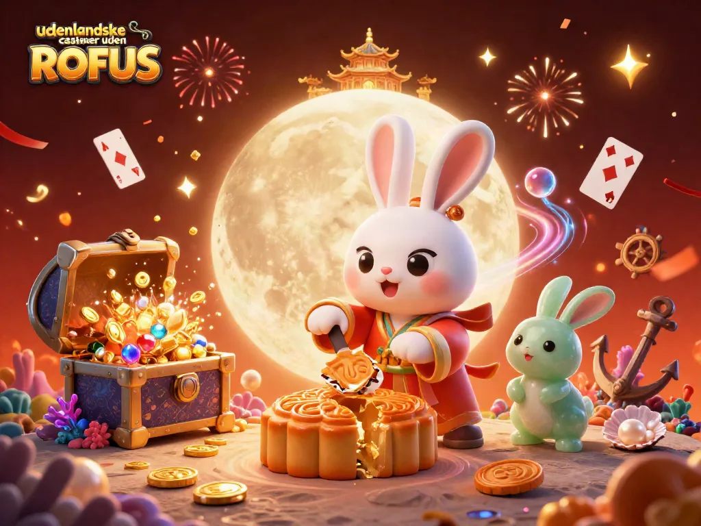 Play and win at udenlandske casinoer uden ROFUS with vibrant characters and elements in a dynamic 3D scene.