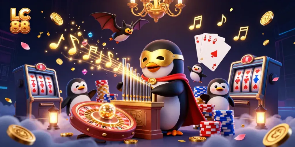 Experience thrilling gambling action at LC 88 with vibrant characters and dynamic casino elements.