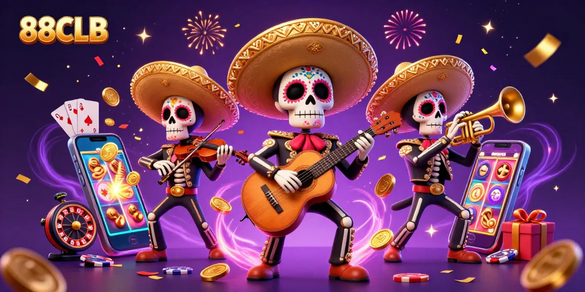 Engage in thrilling gaming with 88CLB while enjoying slots and festive mariachi celebrations.