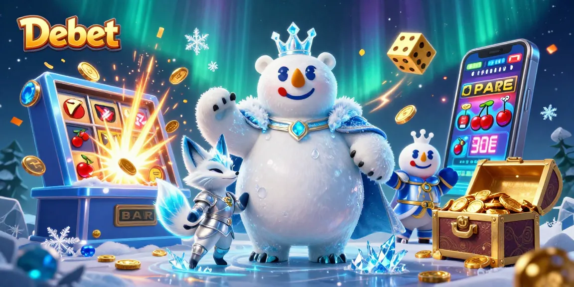 Engage with Debet in this vibrant 3D illustration showcasing an exciting casino experience.