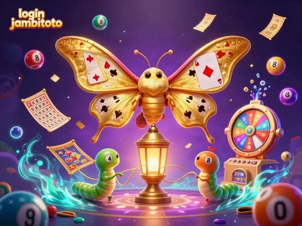 Engage in exciting gameplay at login jambitoto with vibrant lottery balls and dynamic casino scenes.