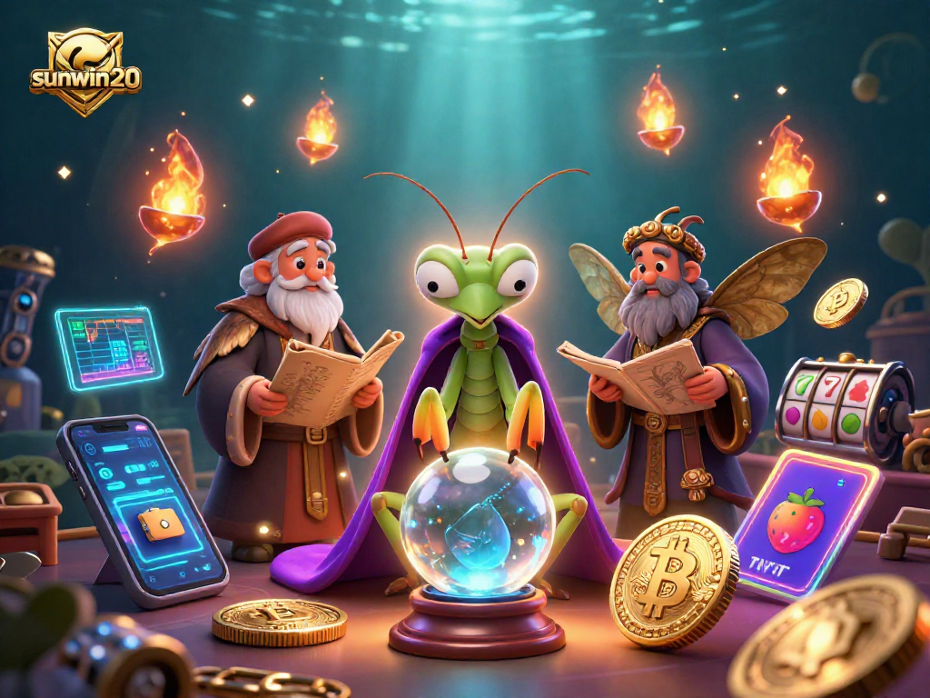 Engage with sunwin 20 to win big at the casino in this vibrant 3D illustration.