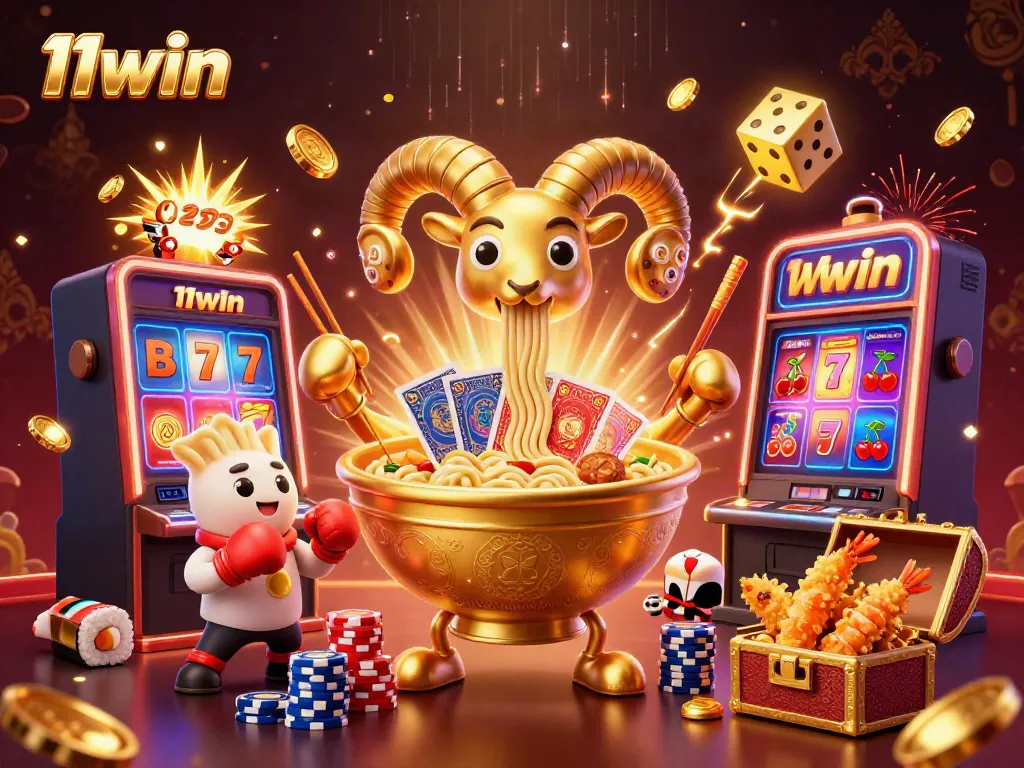Experience vibrant gameplay excitement with 11win's gorgeously illustrated casino scene filled with dynamic characters.