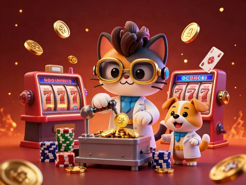 Join the safew adventure with a mad scientist cat and dog creating winning strategies in a dynamic casino