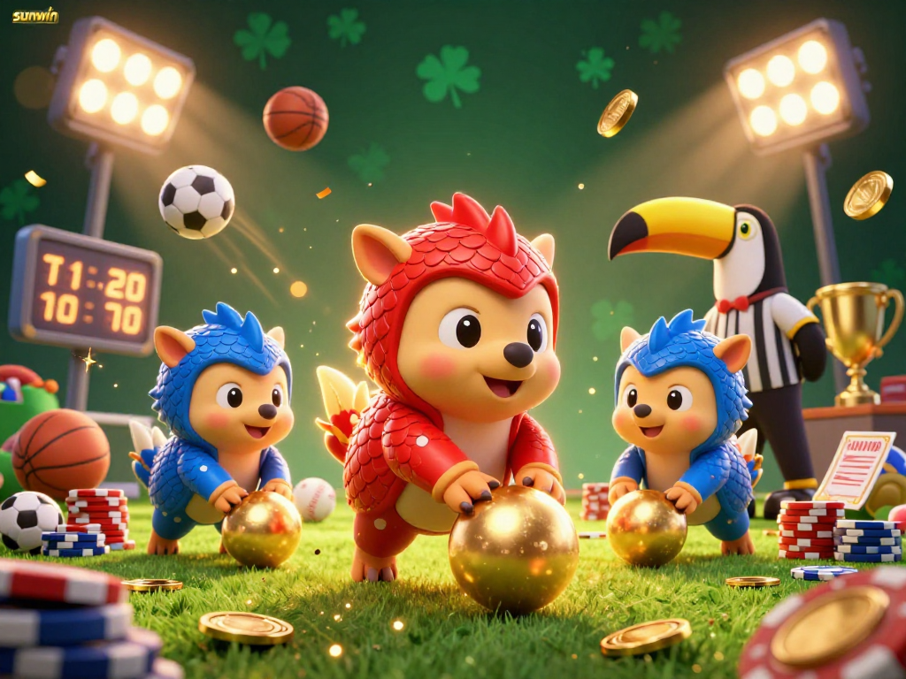 Engage in exciting casino action with sunwin as rival pangolins compete in a dynamic gambling showdown.