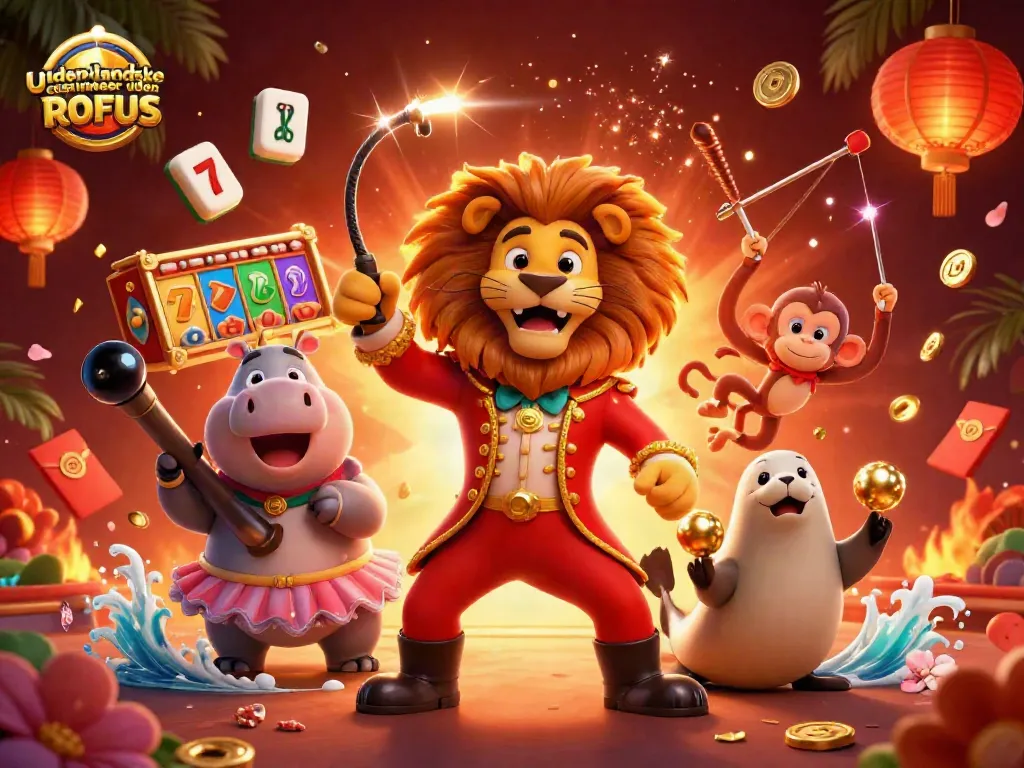 Experience the excitement of udenlandske casinoer uden ROFUS with vibrant circus characters and dynamic casino elements.