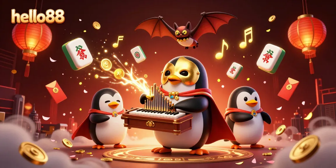 Experience thrilling gameplay at hello88 with an animated scene of vibrant casino elements and rich visuals.