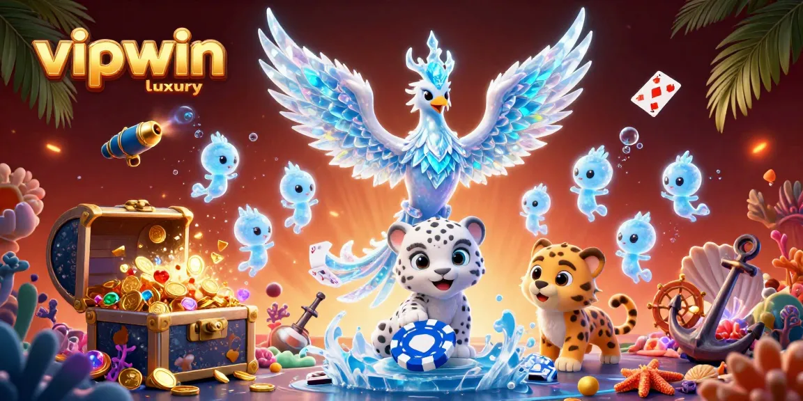Experience the excitement of vipwin luxury with an immersive 3D illustration of casino adventures.