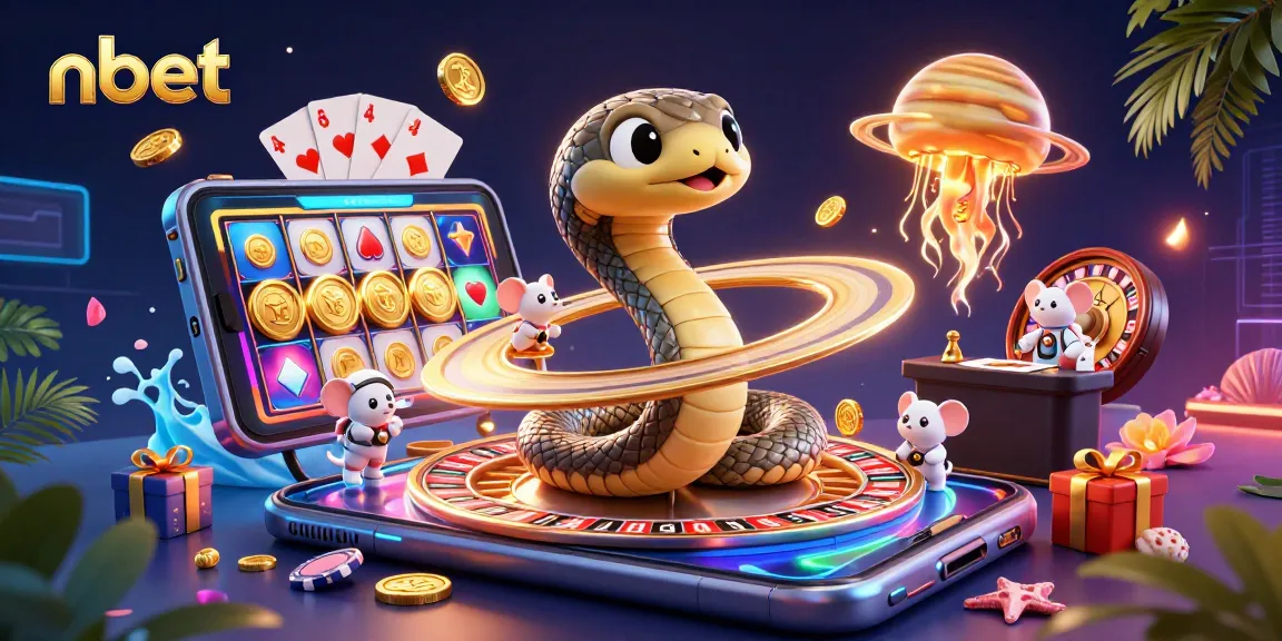 nbet brings excitement with a 3D cosmic casino scene featuring betting astronauts and a celestial dealer.