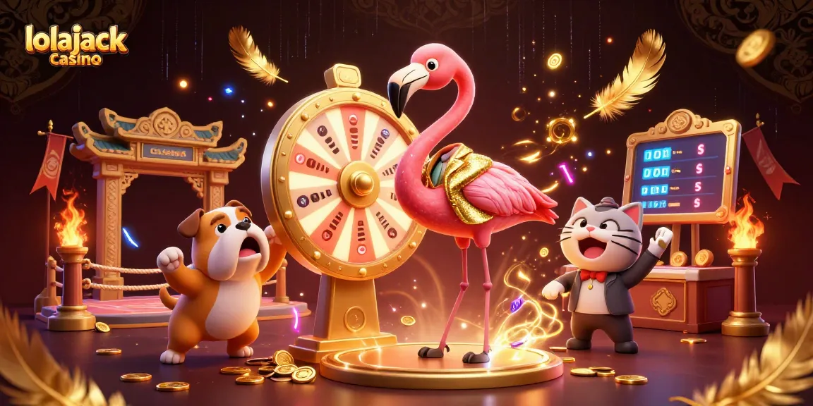 Experience thrilling gameplay at lolajack casino with exciting characters and dynamic elements in a vibrant scene.