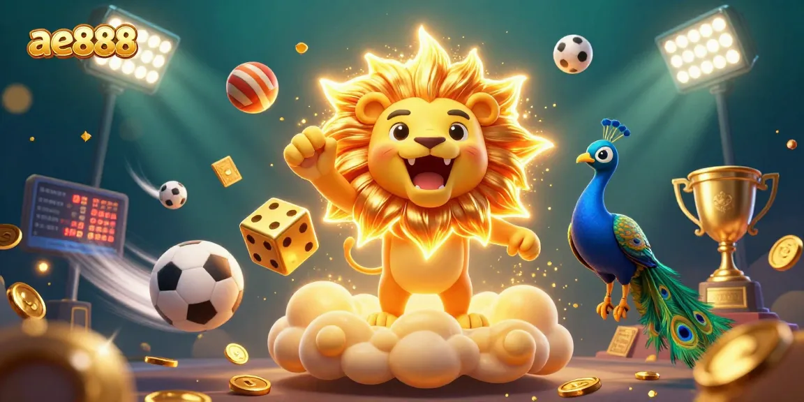Experience thrilling sports betting with ae888 in a dazzling casino scene.